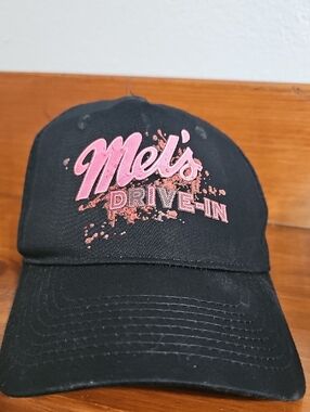 Mel's Drive-In Black Baseball Cap with Pink Logo Passholder HHN